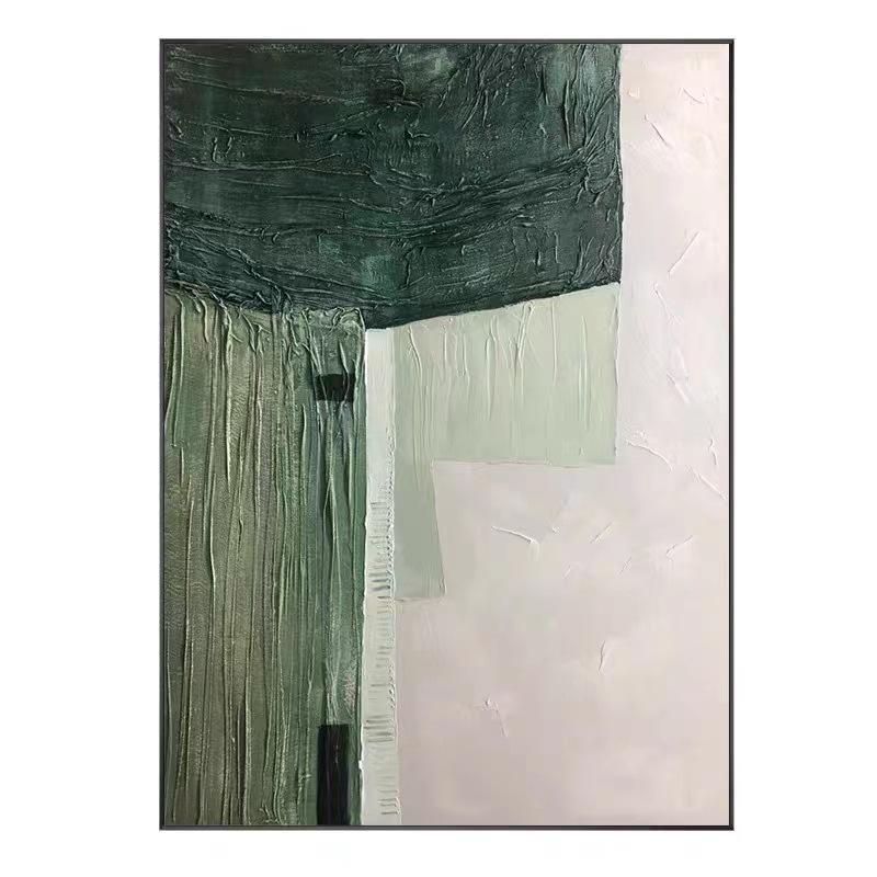 Beautiful Green Conceptual Abstract Ready To Hang Framed Painting